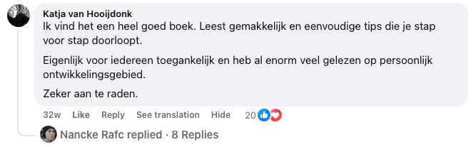 Reactie van Katja