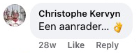 Reactie van Christophe Kervyn